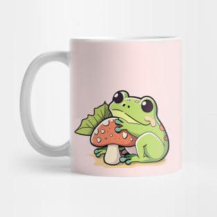 Cute Kawaii Frog with Mushroom Mug